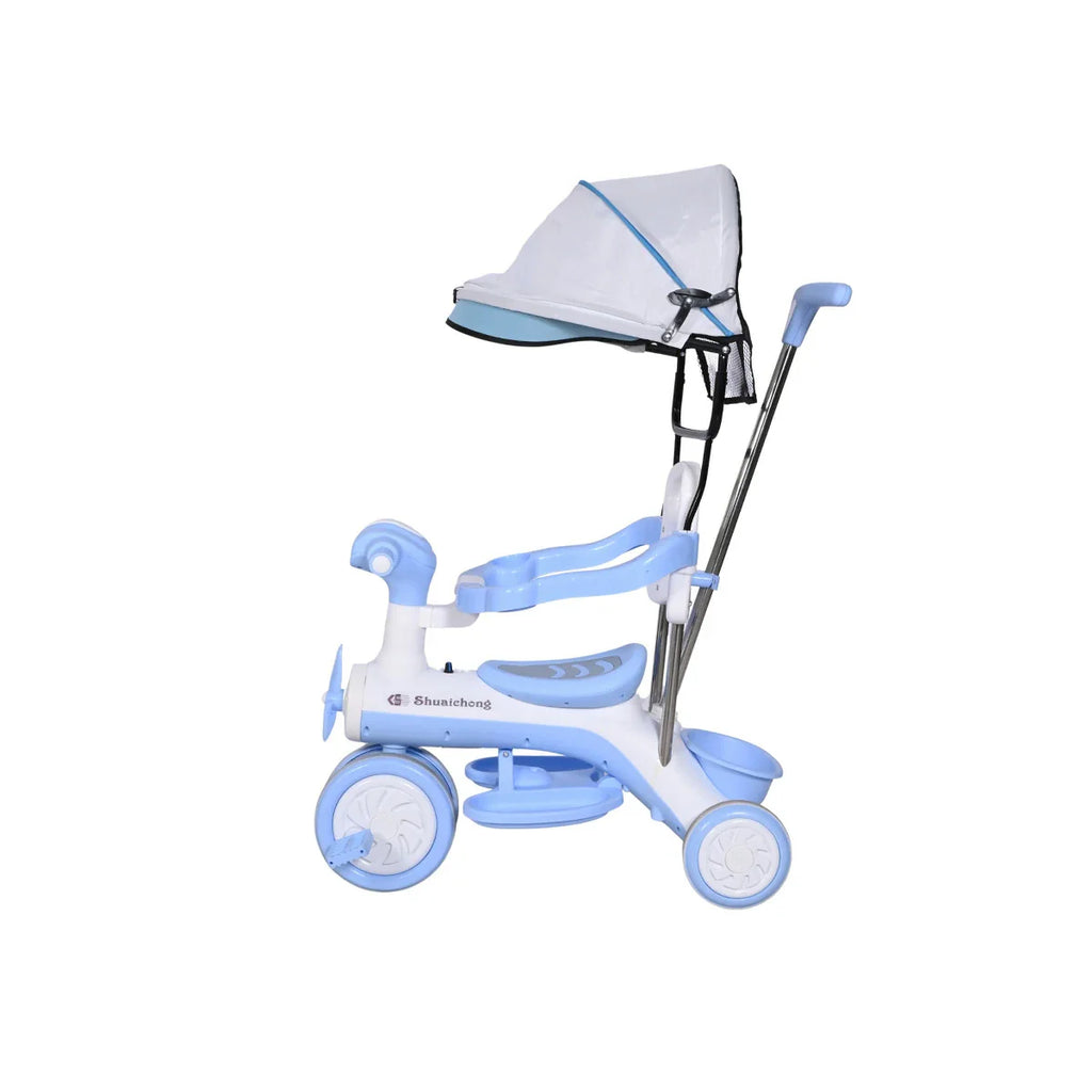 Picture of Baby Tricycle With Canopy Blue - by Raja Sahib Kids