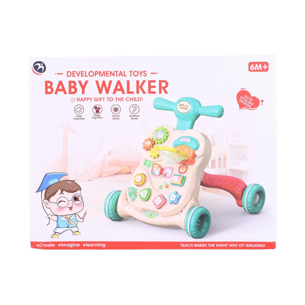 Picture of Developmental Baby Walker: Multi-Function Push Walker with Sensory Activities and Cute Styling Design (6M+) - by Raja Sahib Kids