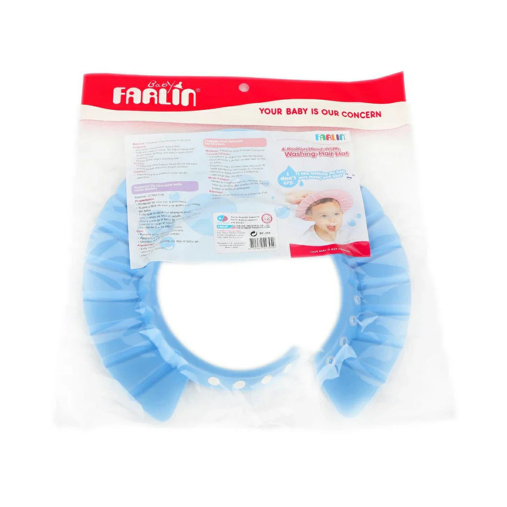 Picture of Farlin Baby Washing Hair Hat Blue - by Raja Sahib Kids