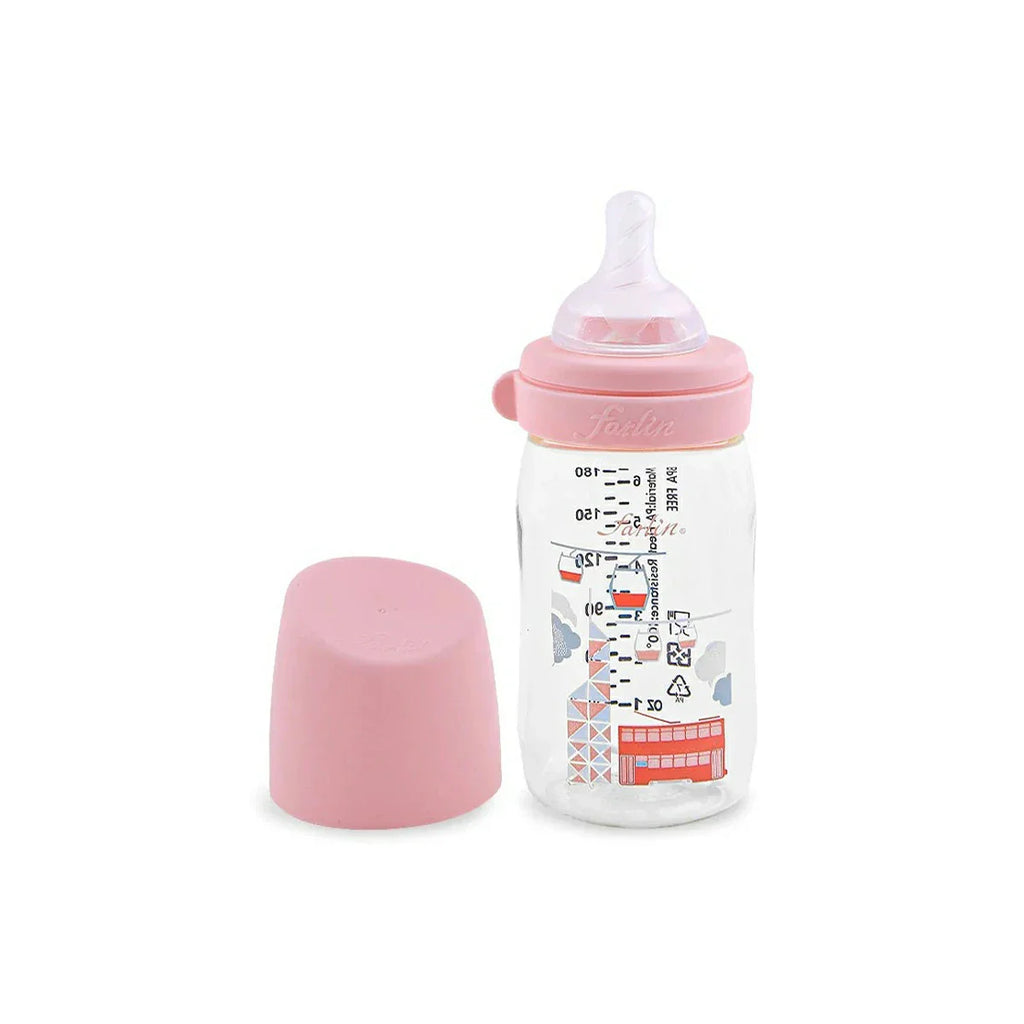 Picture of Farlin Pa Wide Neck Feeding Bottle Pink 180ml - by Raja Sahib Kids