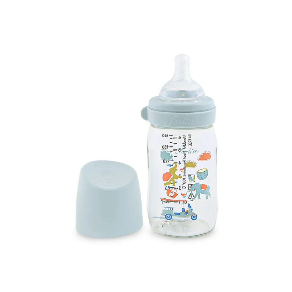 Picture of Farlin Pa Wide Neck Feeding Bottle Blue 180ml - by Raja Sahib Kids