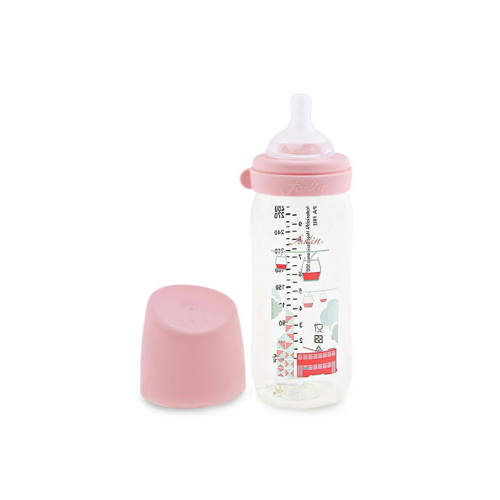 Picture of Farlin Pa Wide Neck Feeding Bottle Pink 280ml - by Raja Sahib Kids