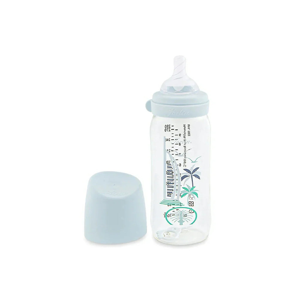 Picture of Farlin Pa Wide Neck Feeding Bottle Blue 280ml - by Raja Sahib Kids