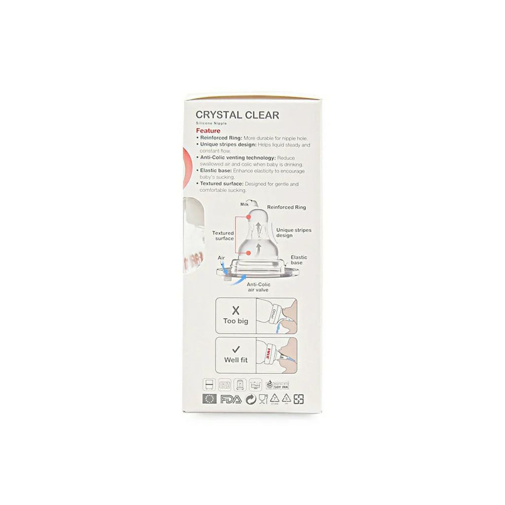 Picture of Farlin Wide Neck Glass Feeding Bottle 120ml - by Raja Sahib Kids