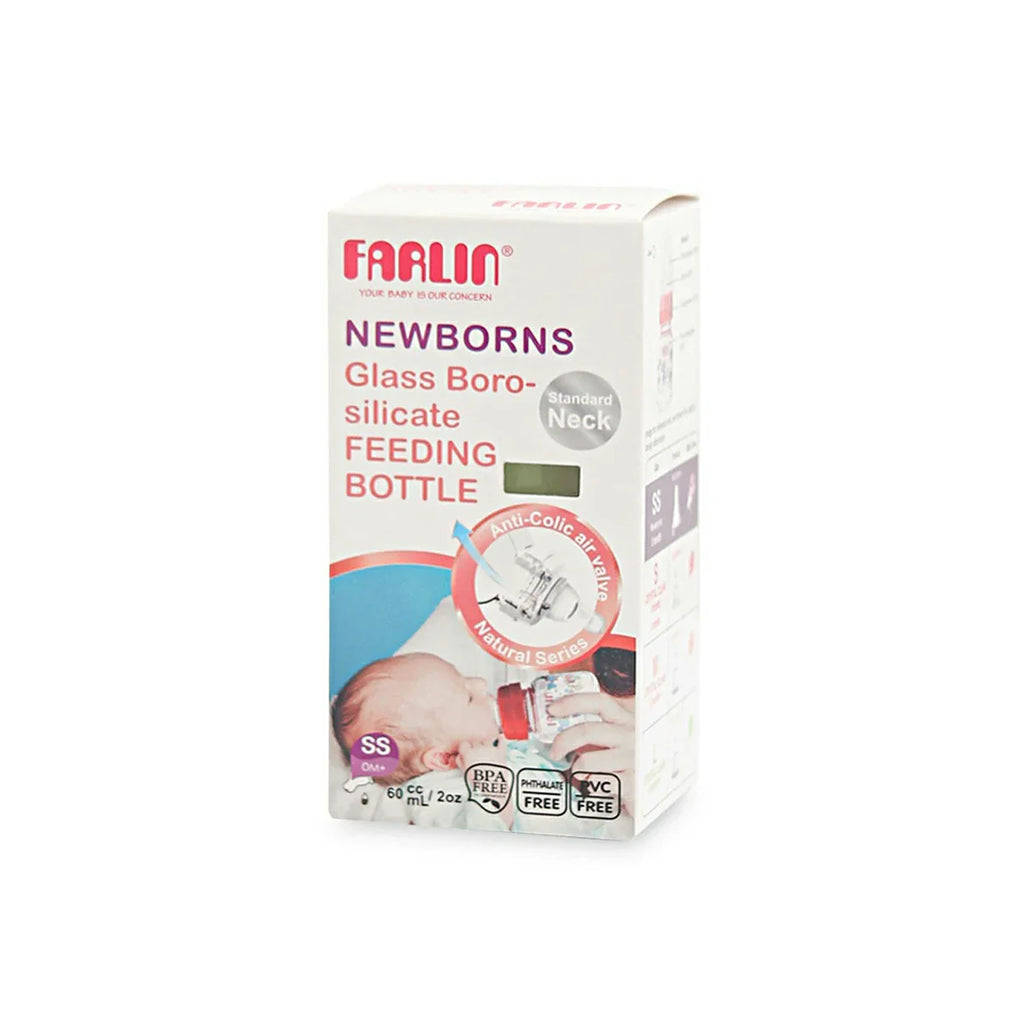 Picture of Farlin Glass Feeding Bottle 60ml - by Raja Sahib Kids