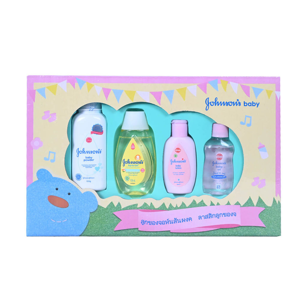 Picture of Johnson's Baby Essentials Baby Gift Set, 4 Pieces - by Raja Sahib Kids