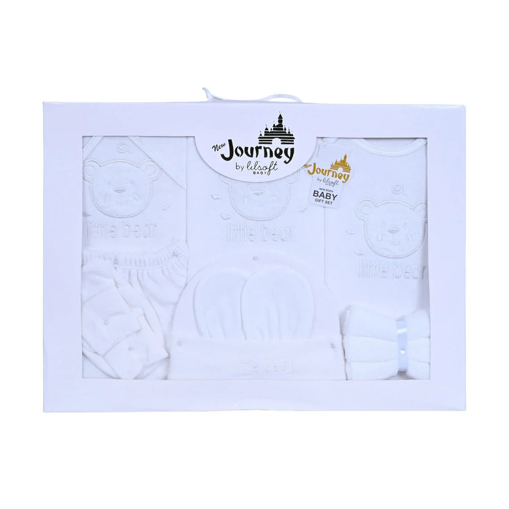 Picture of Lilsoft Baby Gift Set New Journey White 10 Pcs - by Raja Sahib Kids