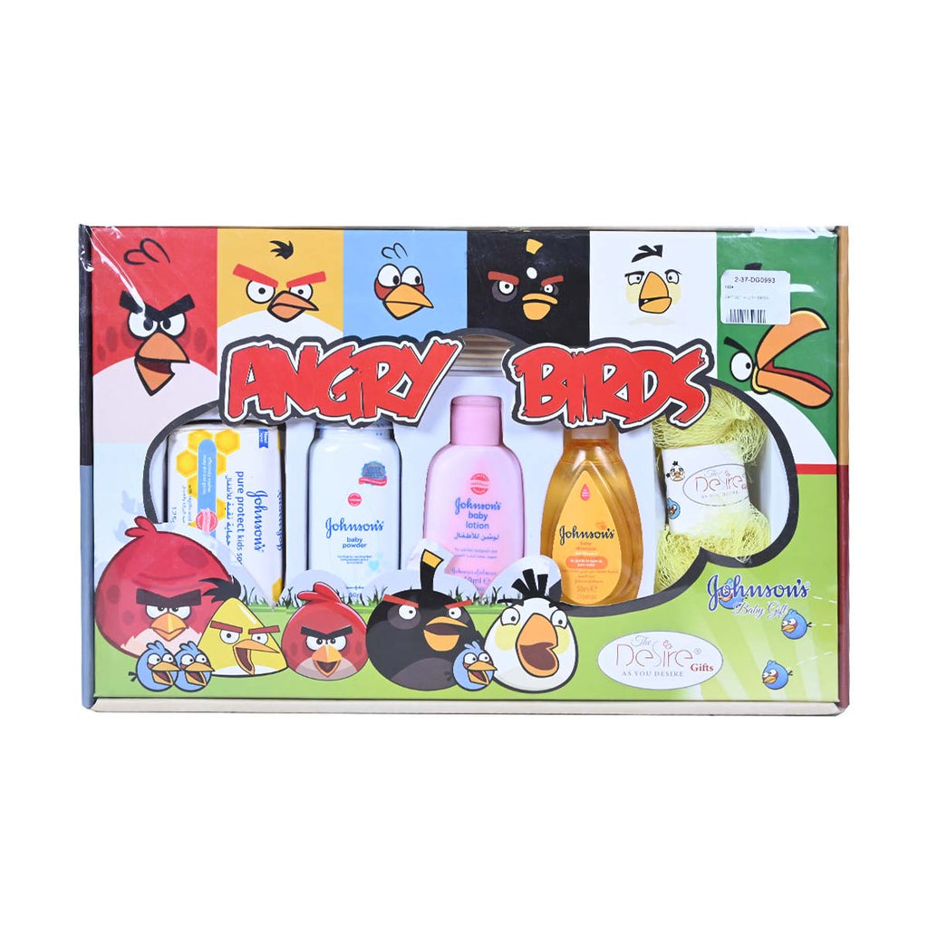 Picture of Johnson's Angry Birds The Desire Baby Gift Set, 5 Pieces - by Raja Sahib Kids