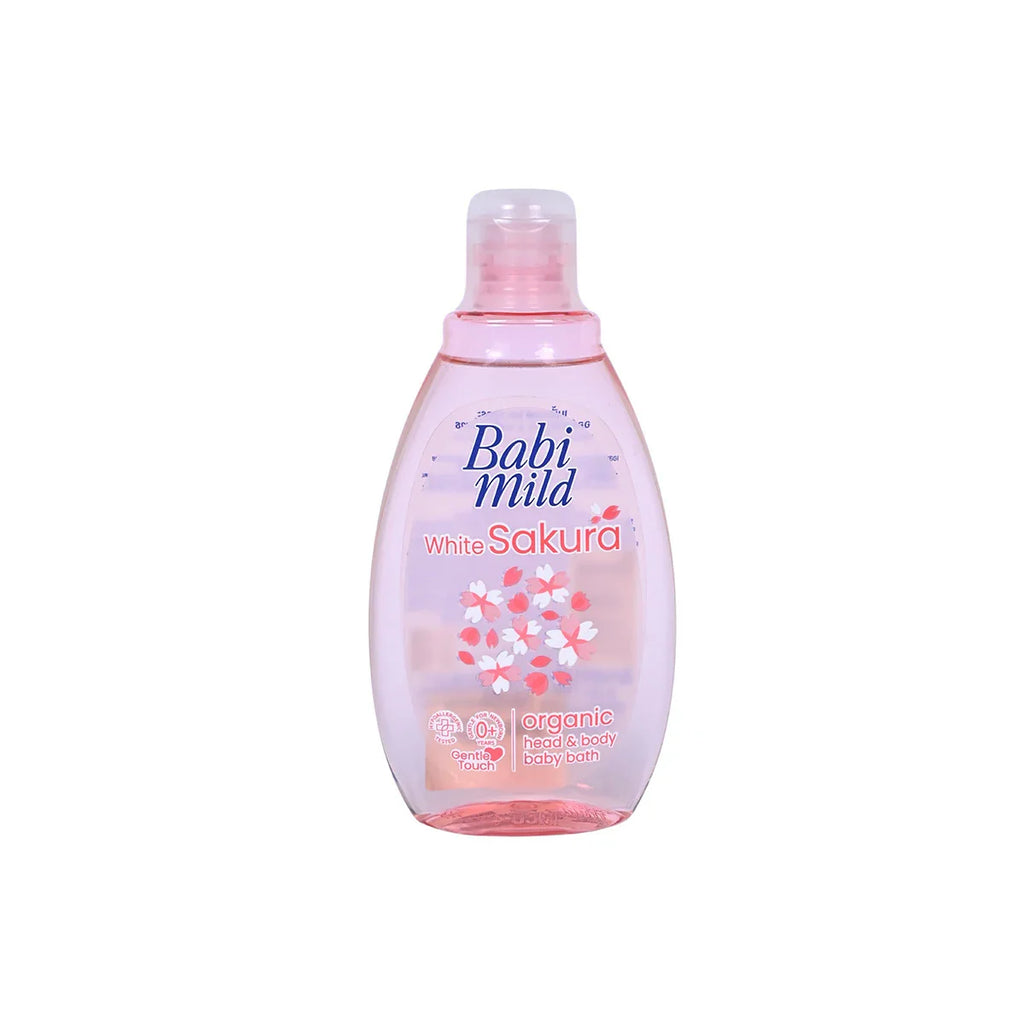 Picture of Babi Mild White Sakura Organic Head & Body Baby Bath 180ml - by Raja Sahib Kids