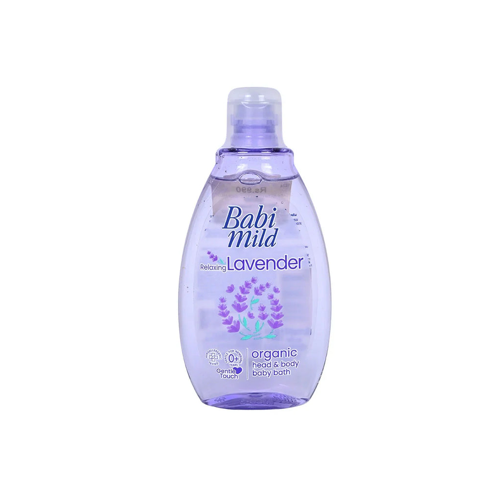 Picture of Babi Mild Relaxing Lavender Organic Head & Body Baby Bath 180ml - by Raja Sahib Kids