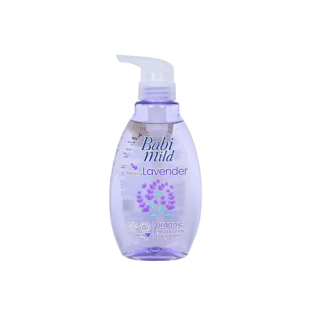 Picture of Babi Mild Relaxing Lavender Organic Head & Body Baby Bath 380ml - by Raja Sahib Kids