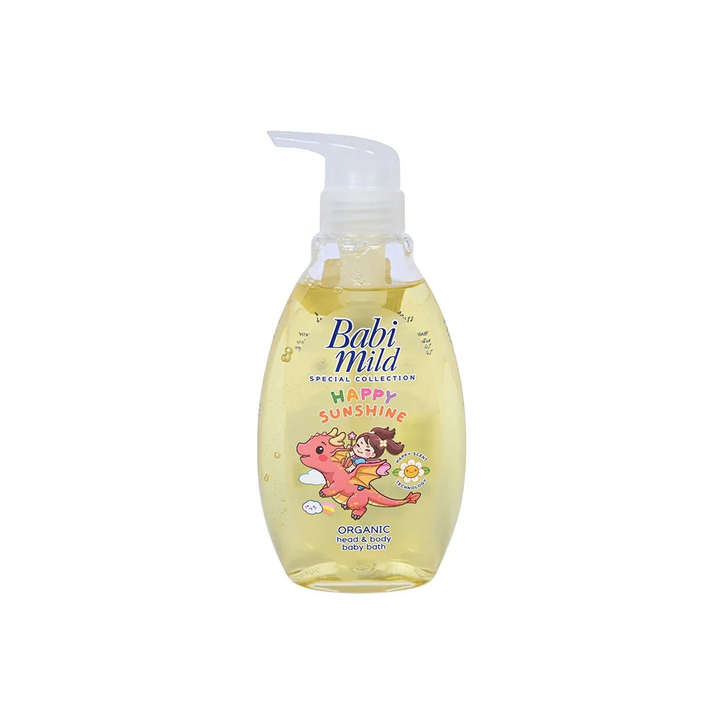 Picture of Babi Mild Happy Sunshine Organic Head & Body Baby Bath 380ml - by Raja Sahib Kids