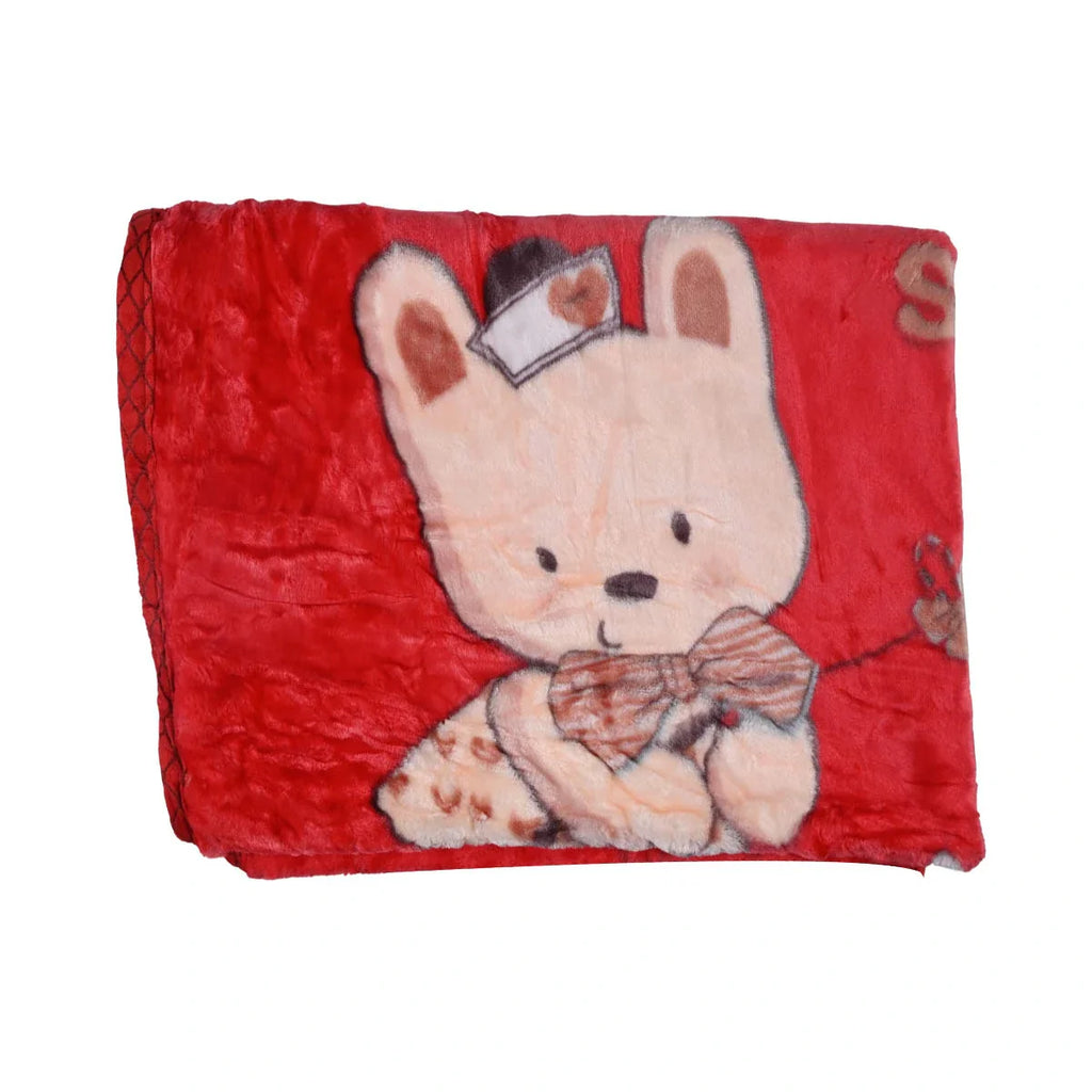 Picture of Deluxe Velvety-Soft Baby Throw Blanket with Fun Character Print - by Raja Sahib Kids