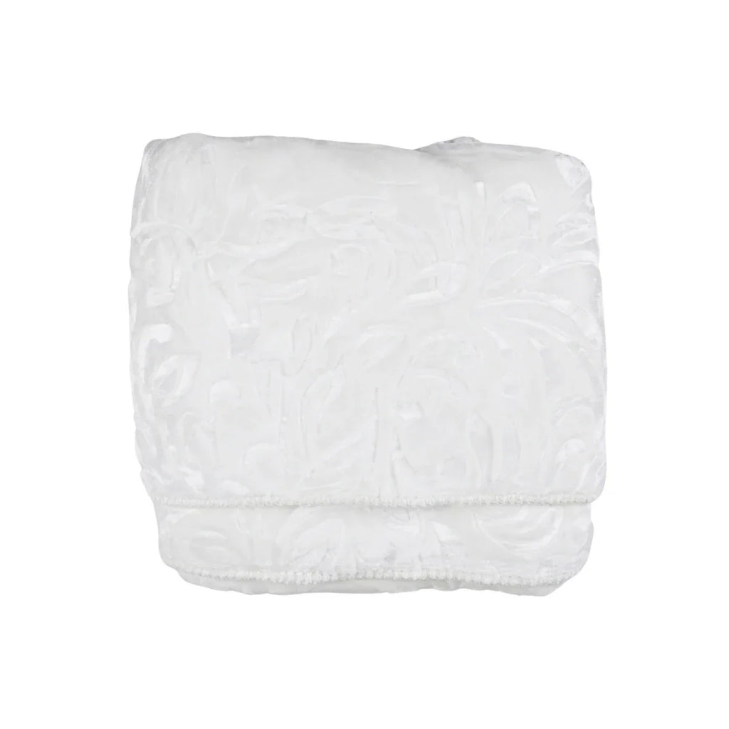 Picture of Elegant White Embossed Velvet Baby Comforter - by Raja Sahib Kids