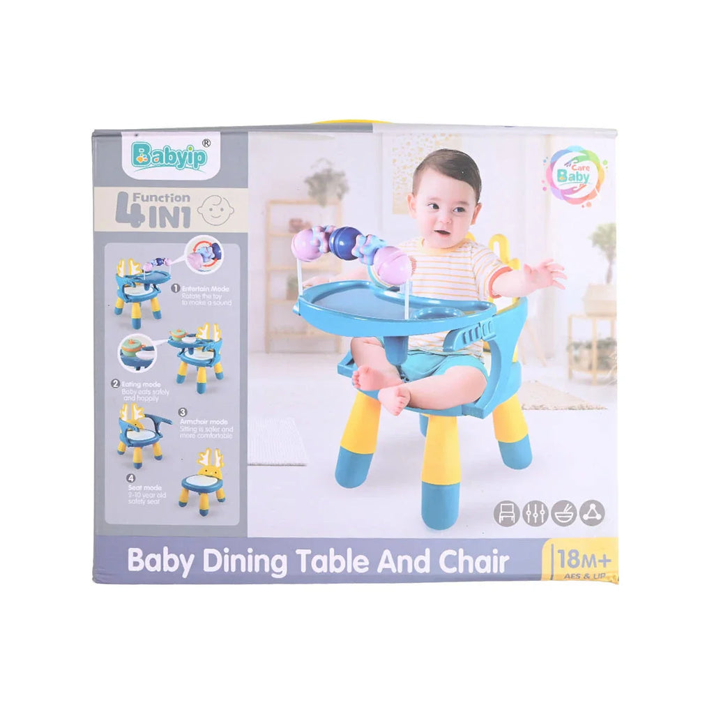 Picture of Babyip 4-in-1 Baby Dining Table and Chair | Convertible High Chair, Armchair, Seat & Entertainer | 18 Months & Up - by Raja Sahib Kids