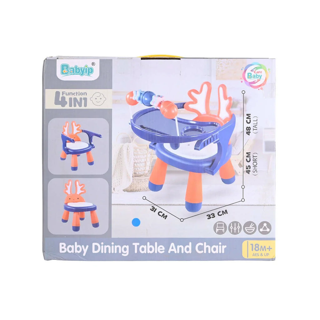 Picture of Babyip 4-in-1 Baby Dining Table and Chair | Convertible High Chair, Armchair, Seat & Entertainer | 18 Months & Up - by Raja Sahib Kids