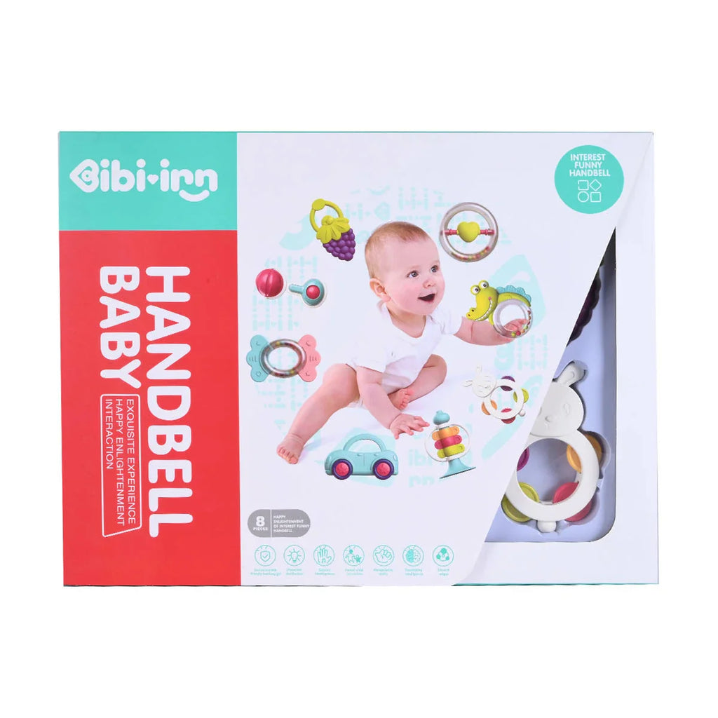 Handbell Rattle Baby Baby Handbell Rattle Toy – Raja Sahib Kids