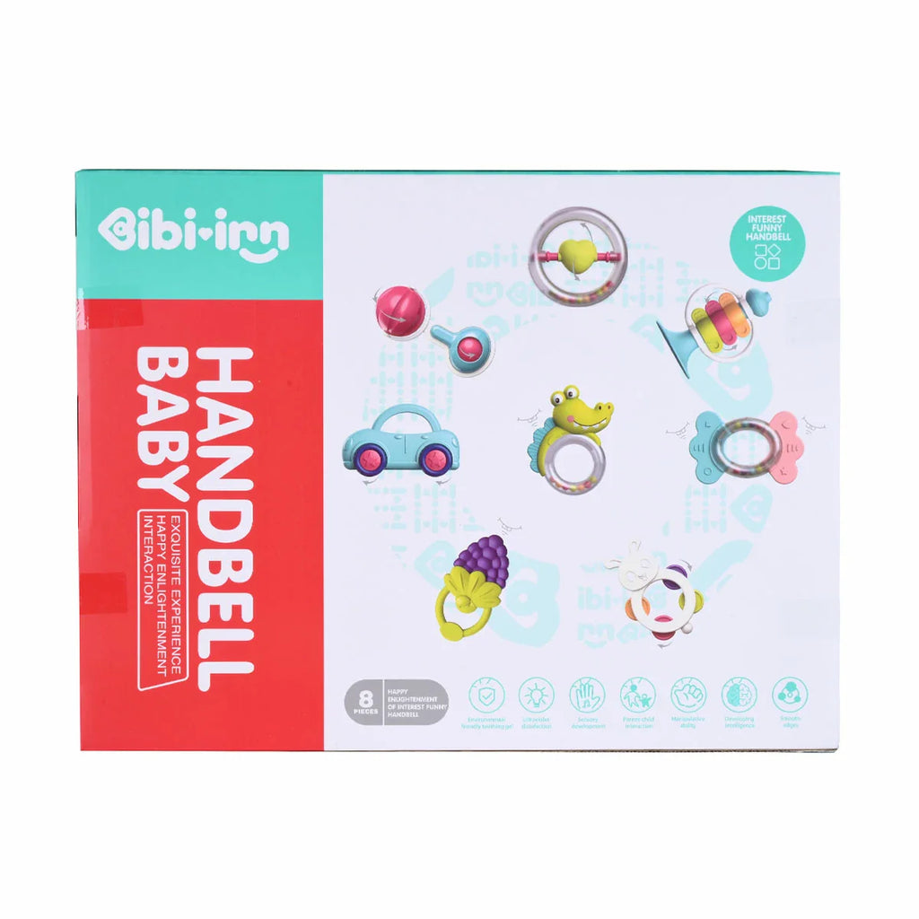 Handbell Rattle Baby Baby Handbell Rattle Toy – Raja Sahib Kids