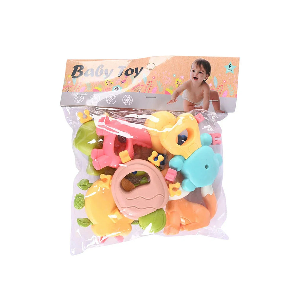 Picture of Multi-Sensory Baby Toy Rattle & Teether Set (6 Months+) | BPA-Free and Developmental - by Raja Sahib Kids