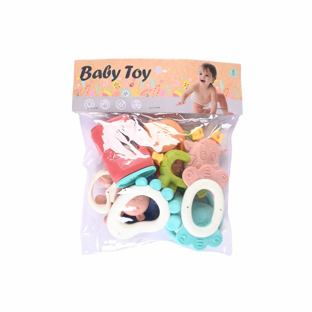 Picture of Premium Silicone Baby Teething and Rattle Toy Set | BPA-Free Sensory Development Toys for 6+ Months - by Raja Sahib Kids