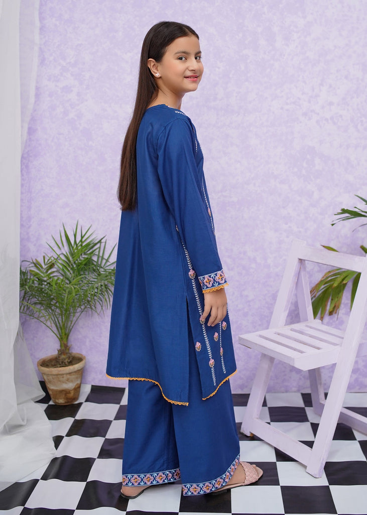 Picture of Girls Cotton Embroidered - 2 Piece Suit - 8495 - by Raja Sahib Kids