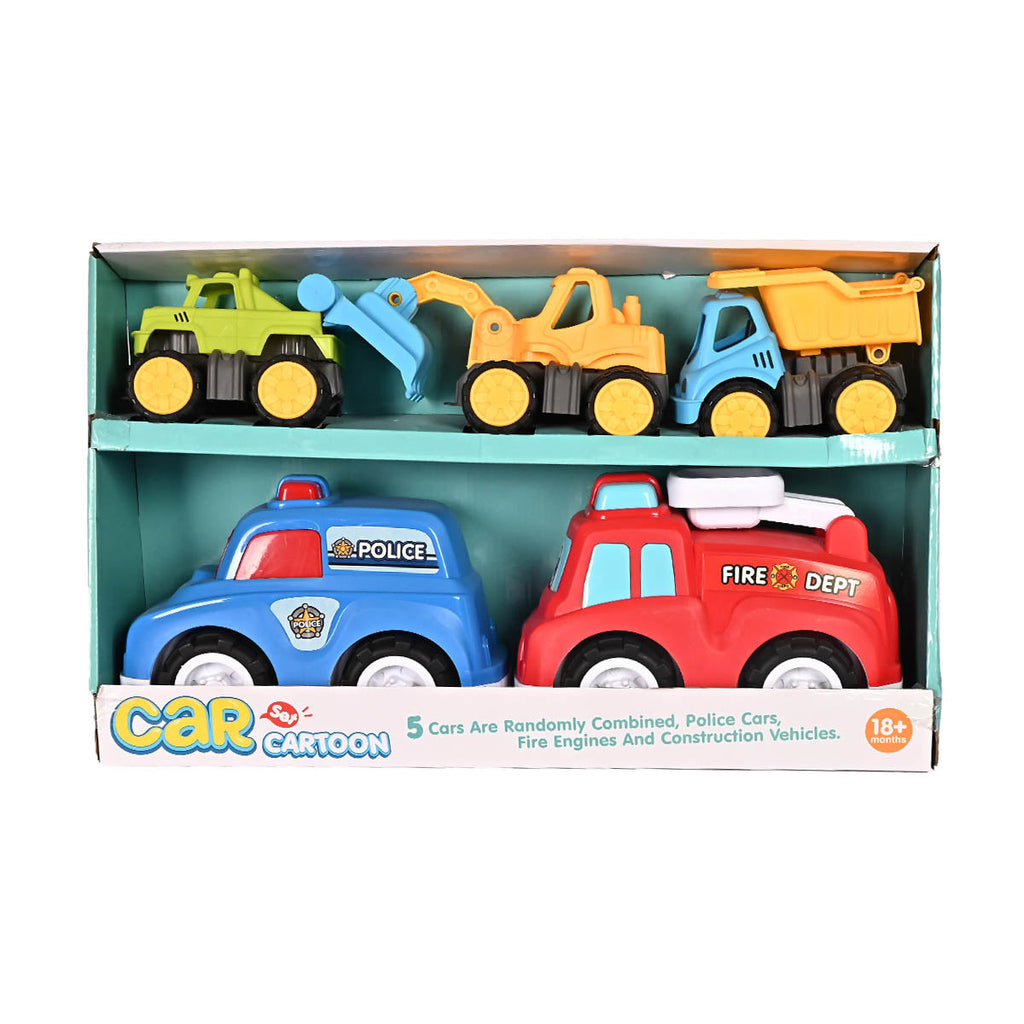 Picture of Cartoon Car 5 Pack Play Set - by Raja Sahib Kids