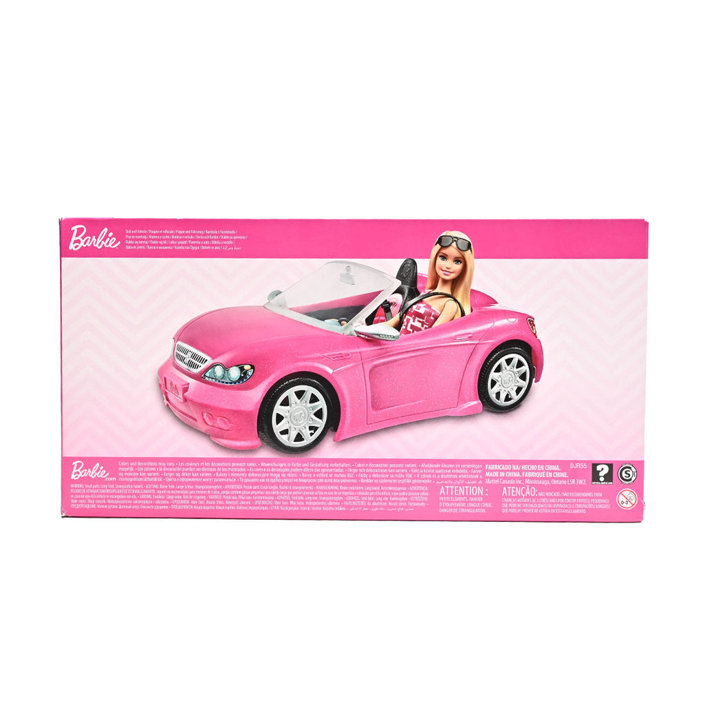 Picture of Mattel Barbie Doll & Glam Convertible Car - Pink - by Raja Sahib Kids