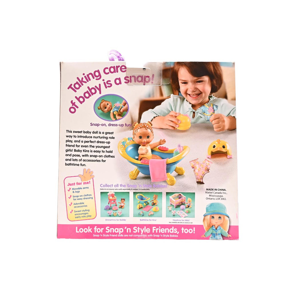 Picture of Fisher Price Babies Bath Time For Kira Snap N Style Doll - by Raja Sahib Kids