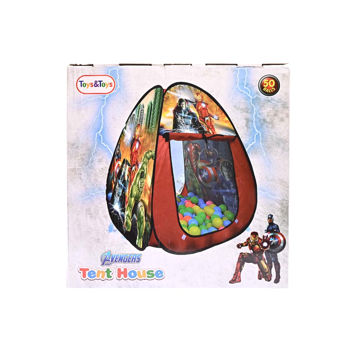 avengers tent Avengers Tent House With Balls For Kids – Raja Sahib Kids