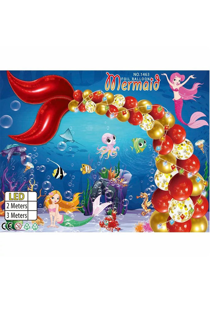 Picture of LED Balloon Mermaid Tail Flower Inflatable - by Raja Sahib Kids