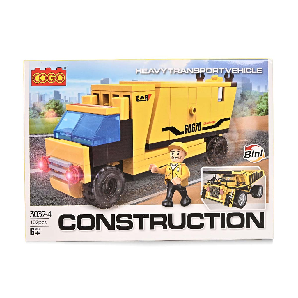 Cogo Construction Heavy Transport Vehicle Building Blocks 102 Pcs