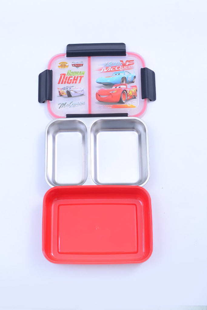 Picture of King vs McQueen 3-Compartment Lunch Box - by Raja Sahib Kids