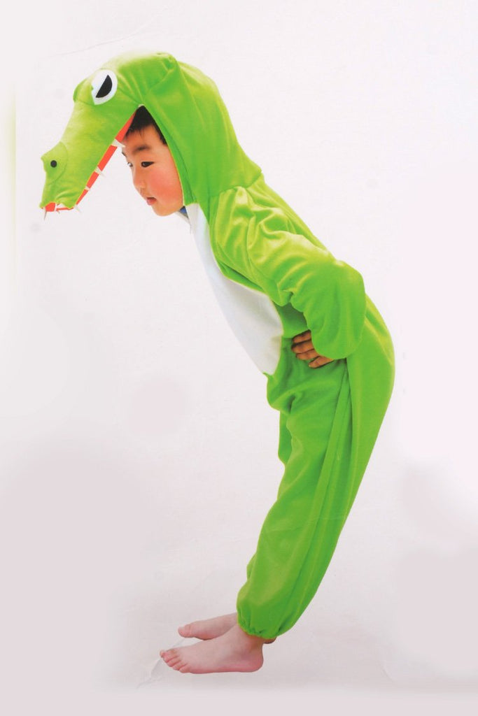 Picture of Crocodile Costume For Kid's With Jumsuit And Headpiece - by Raja Sahib Kids