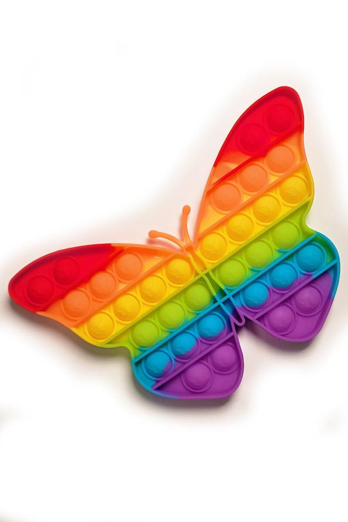 Picture of Rainbow Butterfly Shaped Pop It Fidget Toy - by Raja Sahib Kids