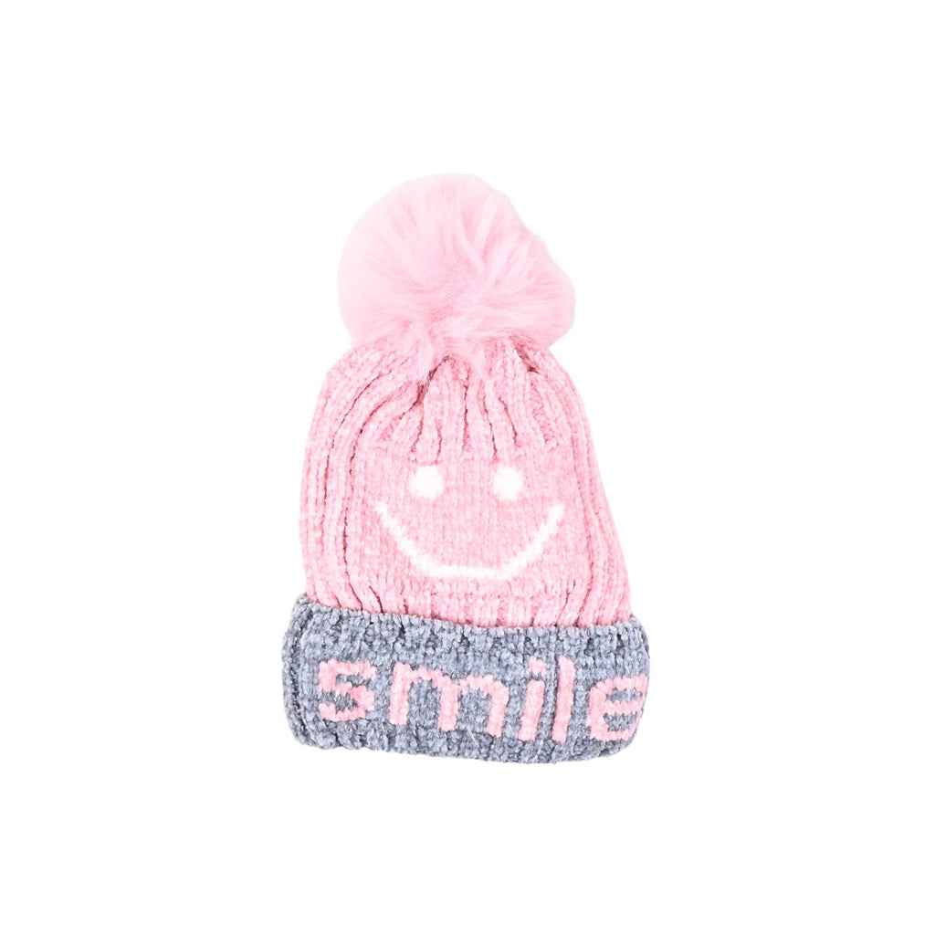 Picture of Stylish Winter Cap For Kids - Pink - by Raja Sahib Kids