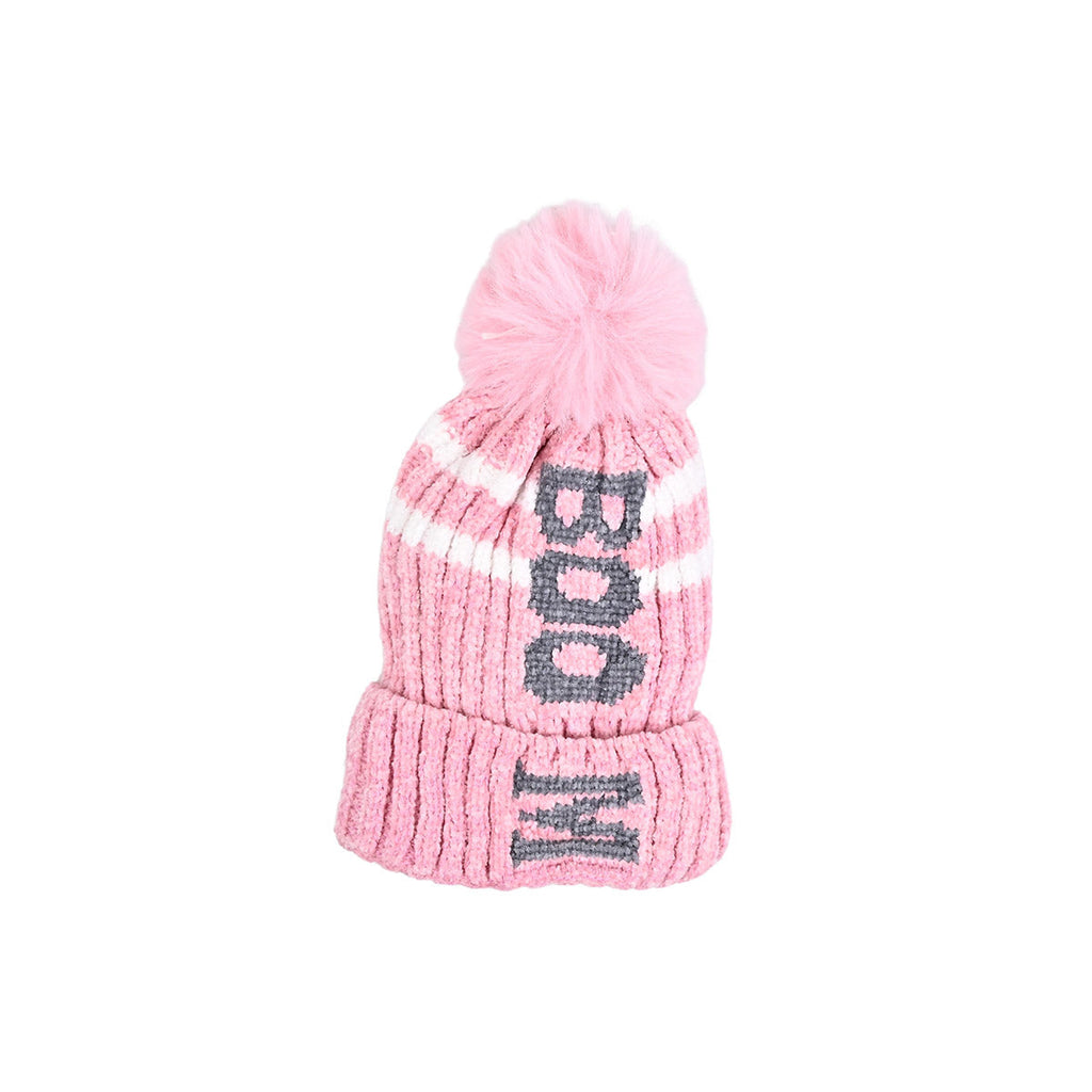 Picture of Stylish Winter Cap For Kids - Pink - by Raja Sahib Kids