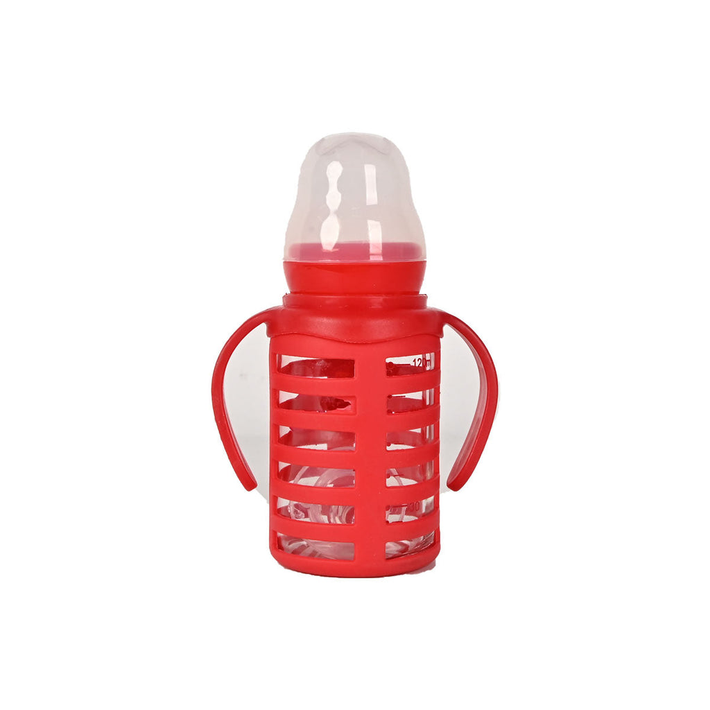 Baby Feeding Bottle With Handle 120ml-Red