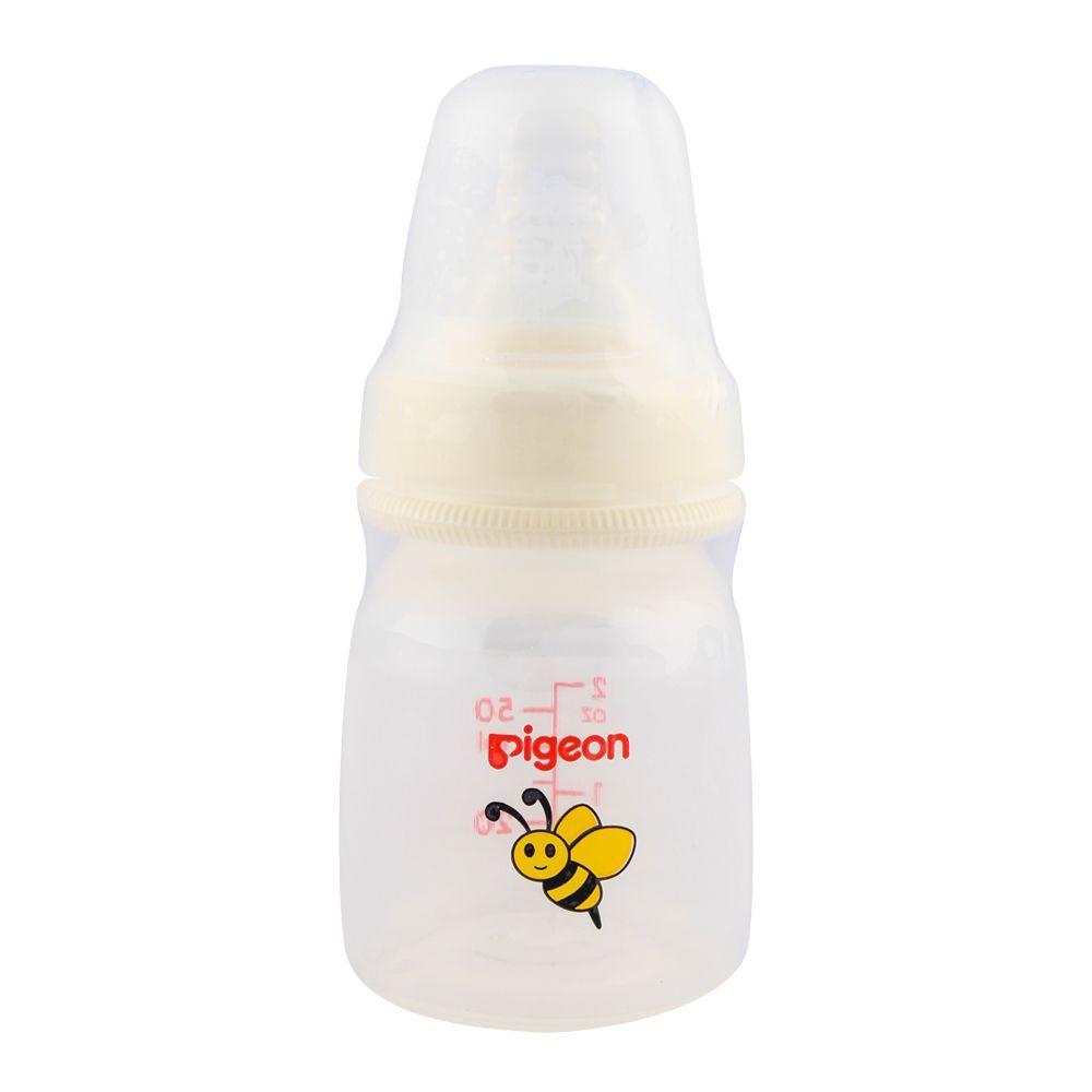 Picture of Pigeon Baby Feeding Bottle Peristaltic Nipple Sn Pp, Bee 50 Ml - by Raja Sahib Kids