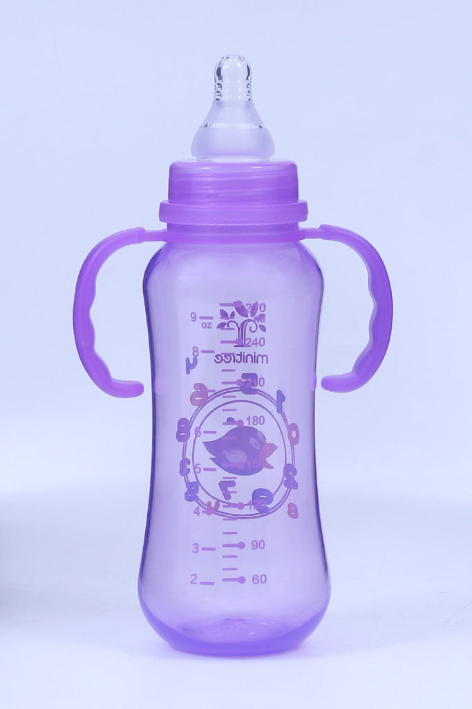 Picture of Minitree Regular Neck Feeding Bottle With Handle 270ml - by Raja Sahib Kids
