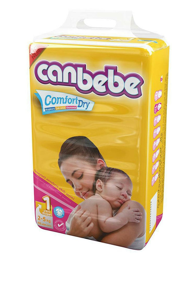 Picture of Canbebe New Born Diapers Size 1 (2-5 Kg) 48 Pcs - by Raja Sahib Kids