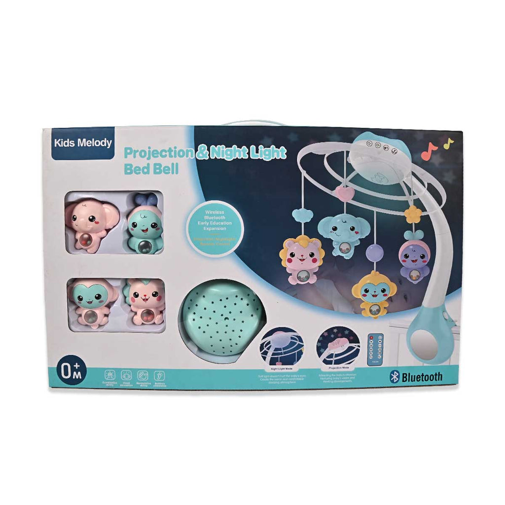 Kids Melody Projection & Night Light Bed Bell - Blue