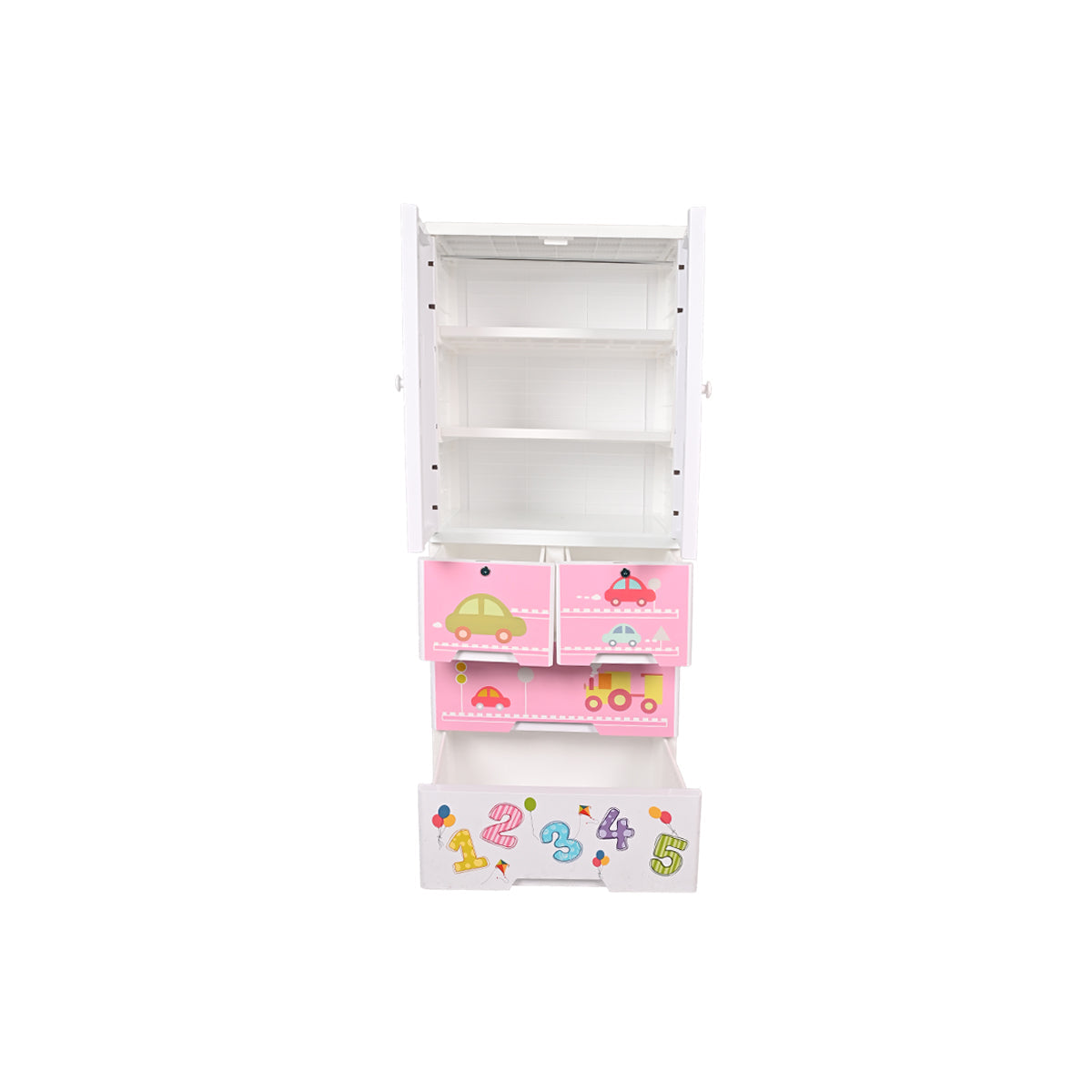 Baby Storage Cabinet White โ Raja Sahib Kids