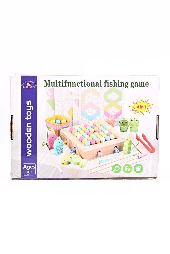 Picture of 4-in-1 Multifunctional Wooden Fishing Game - by Raja Sahib Kids