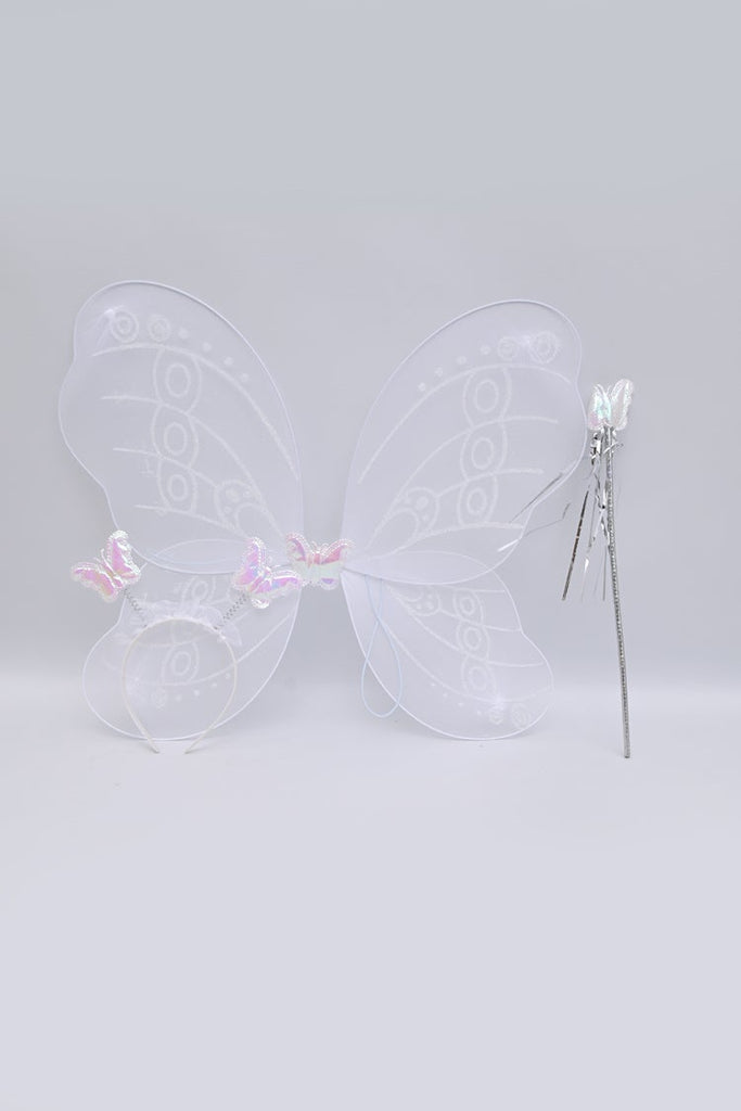 Picture of Butterfly Wings Party Costume White - by Raja Sahib Kids