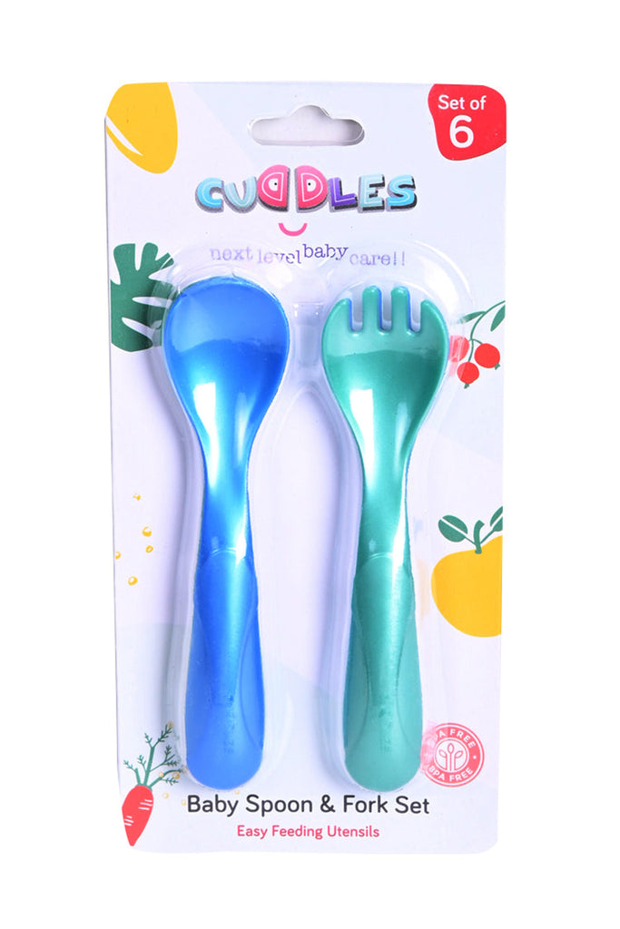 Baby Feeding Utensils, 2pcs/set Silicone Spoon And Fork, Bpa-free, Easy  Cleaning And Chewable