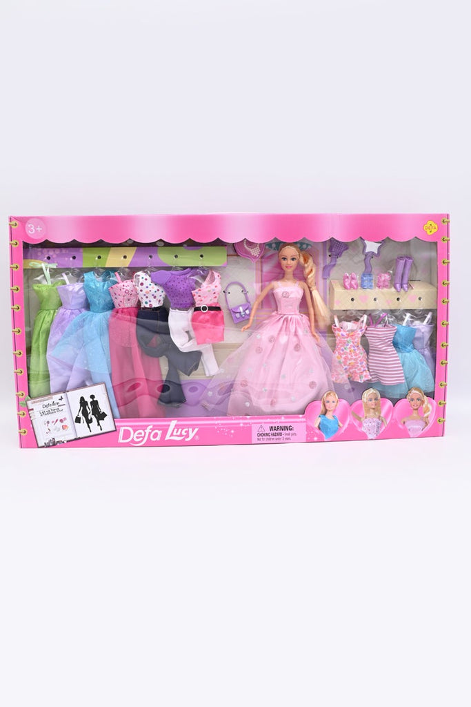 Picture of Defa Lucy Doll with Dresses & Accessories for Girls - by Raja Sahib Kids