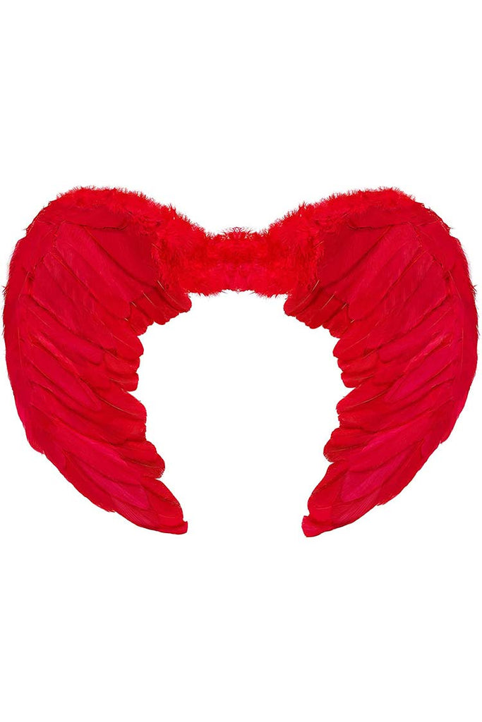 Picture of Feather Angel Wings For Kids Red 21" x 14" - by Raja Sahib Kids