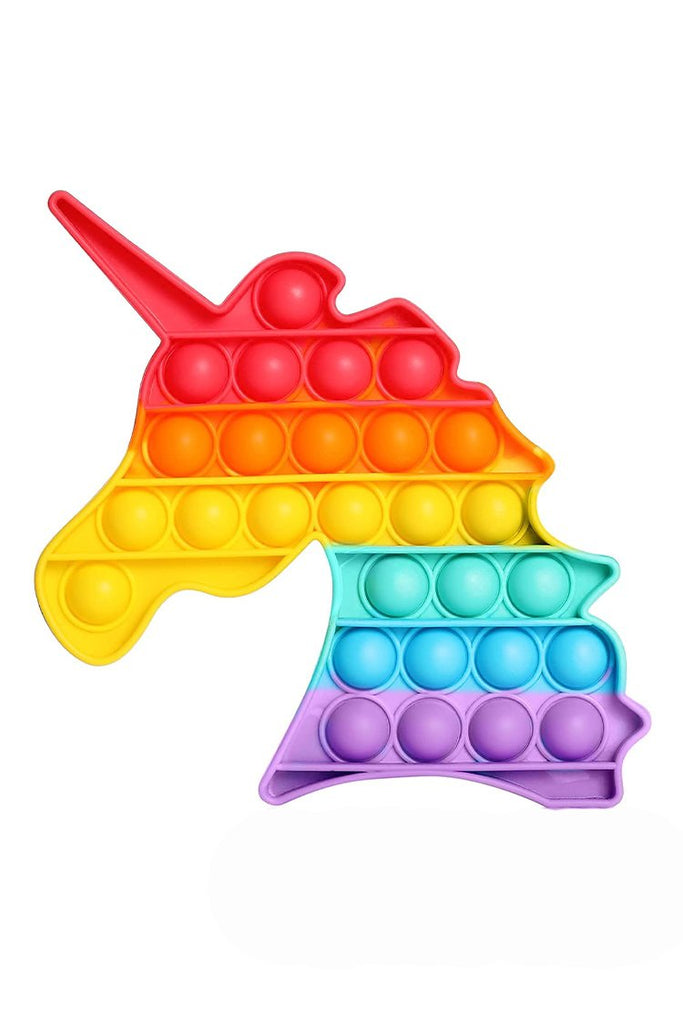 Picture of Rainbow Unicorn Shaped Pop It Fidget Toy - by Raja Sahib Kids