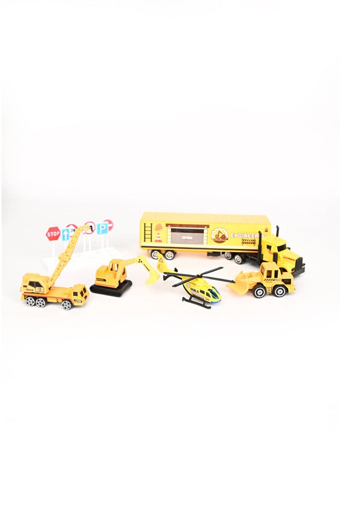 Picture of Six Six Zero Engineering Container Truck Set 14 Pcs - by Raja Sahib Kids