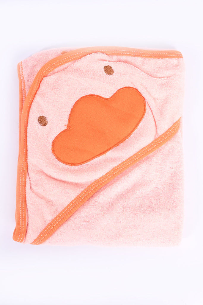 Picture of Soft Hooded Baby Towel Orange - by Raja Sahib Kids